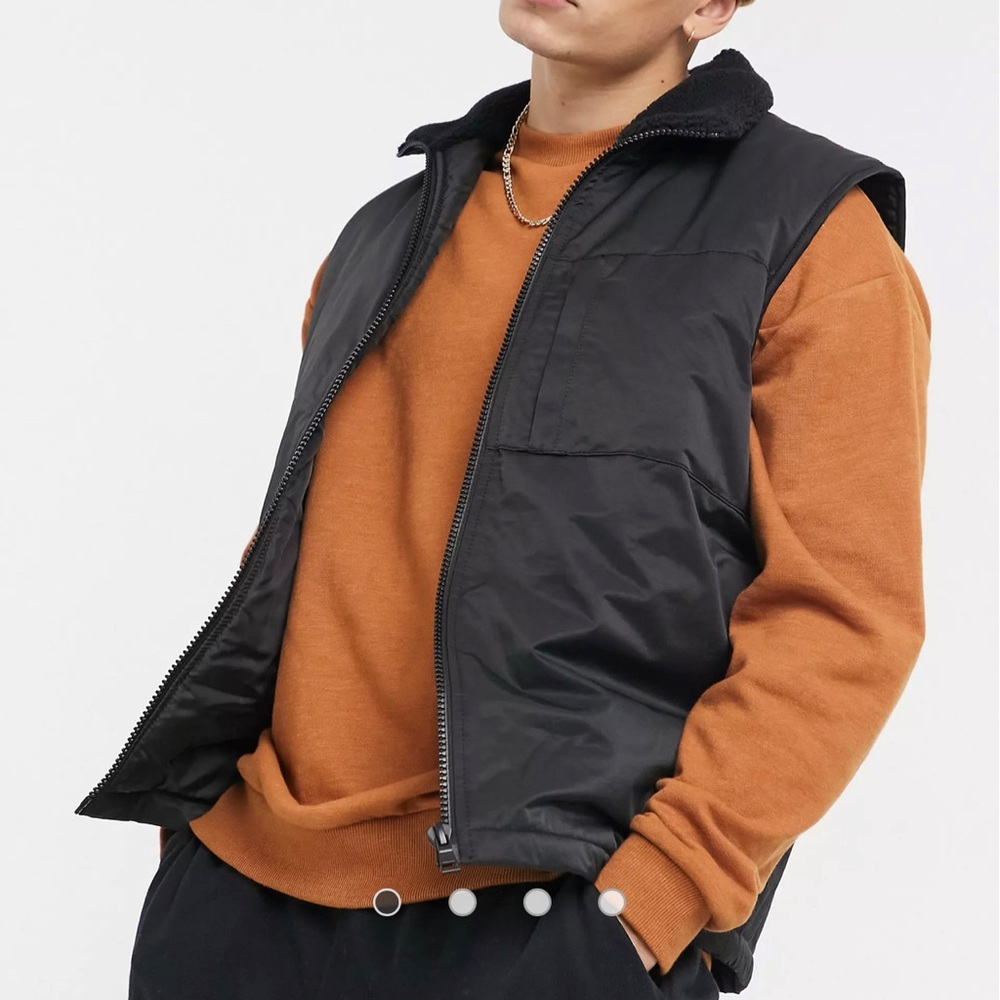 ASOS DESIGN | NWOT- Men’s Black Winter Vest. Sz. XS